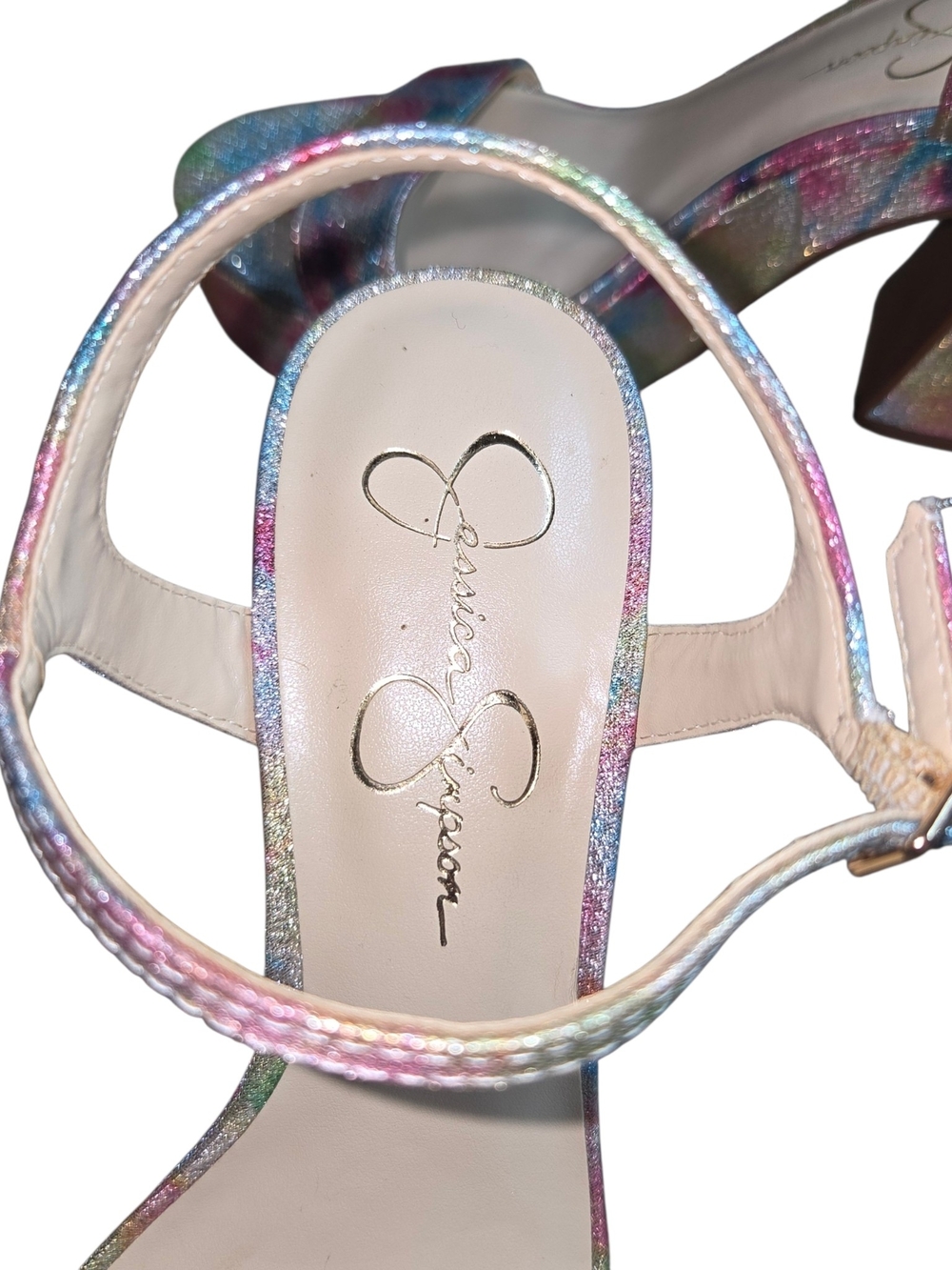 Jessica Simpson Iridescent Multi-Color Platform Block Heels - Picture 5 of 10